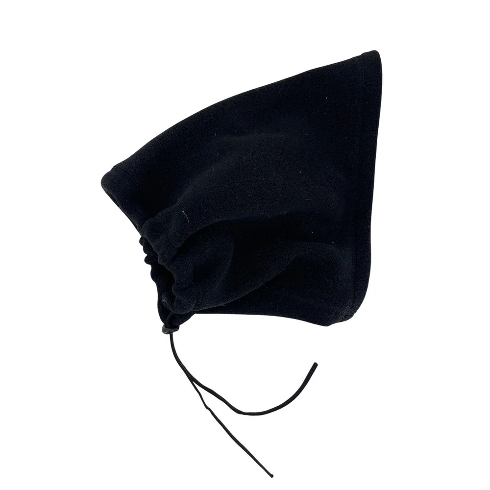 Longlong Black Fleece Neck Gaiter Adjustable Balaclava Hood‎ Winter Face Mask